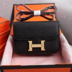 Hermes Women Constance 19 Bag Epsom Leather-Black