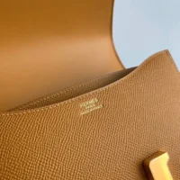 Hermes Women Constance 19 Bag Epsom Leather-BrownGold (1)