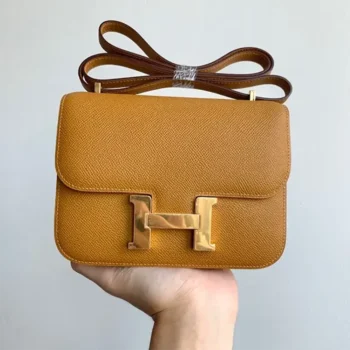Hermes Women Constance 19 Bag Epsom Leather-Brown/Gold