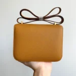Borsa Hermes Constance 19 da donna in pelle Epsom - Marrone/Oro