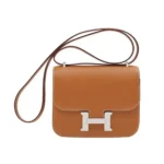 Bolso Hermes Constance 19 para mujer, piel Epsom, marrón