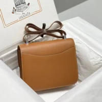 Hermes Women Constance 19 Bag Epsom Leather-BrownSilver (10)