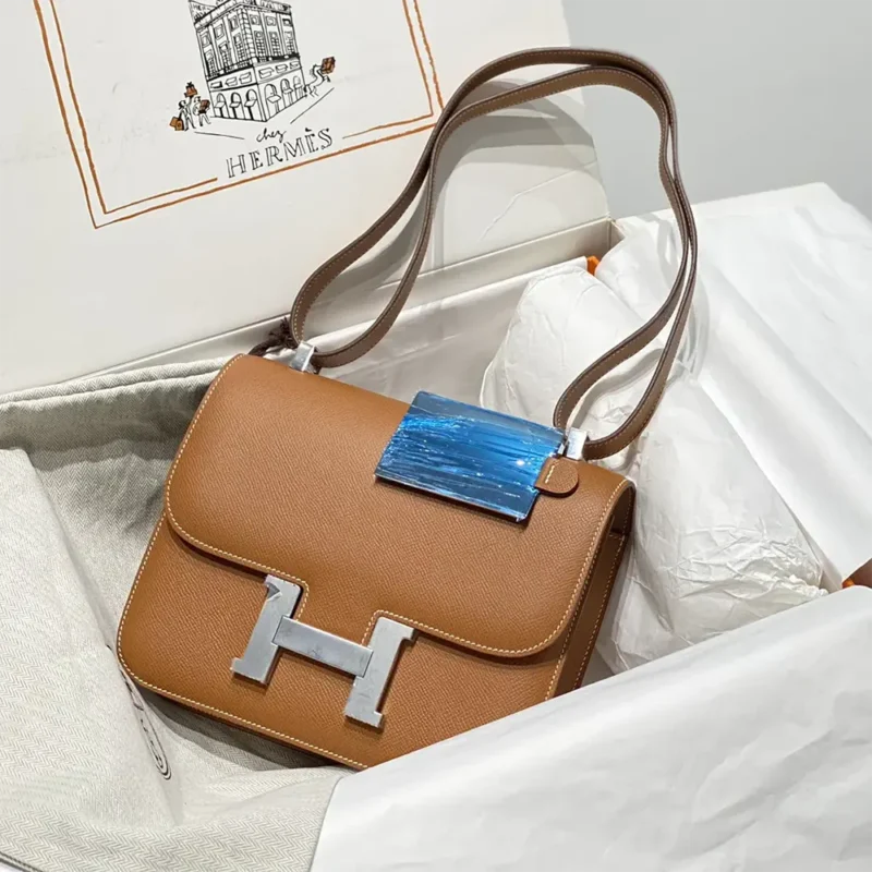 Hermes Women Constance 19 Bag Epsom Leather-Brown