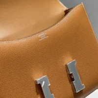 Hermes Women Constance 19 Bag Epsom Leather-BrownSilver (10)