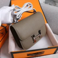 Hermes Women Constance 19 Bag Epsom Leather-GreySilver (10)