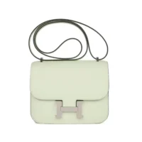 Hermes Women Constance 19 Bag Epsom Leather-LimeSilver (1)
