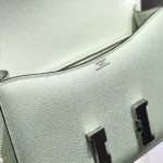 Hermes Women Constance 19 Bag Epsom Leather-Lime/Silver