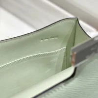 Hermes Women Constance 19 Bag Epsom Leather-LimeSilver (1)