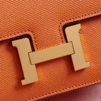 Hermes Women Constance 19 Bag Epsom Leather-OrangeGold (1)