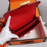 Hermes Women Constance 19 Bag Epsom Leather-RedGold (1)