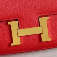 Hermes Women Constance 19 Bag Epsom Leather-RedGold (1)