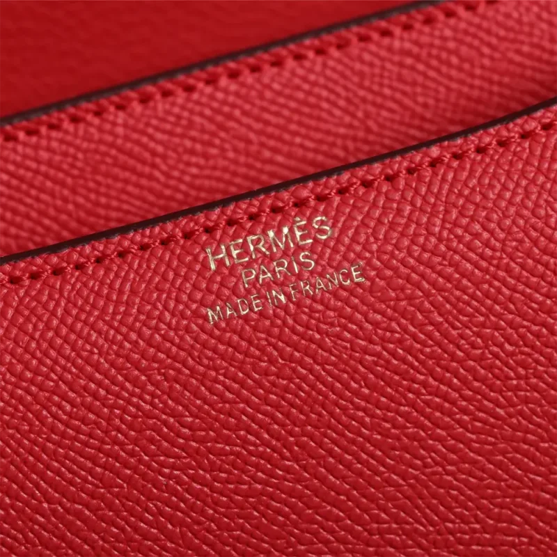 Hermes Women Constance 19 Bag Epsom Leather-Red/Gold