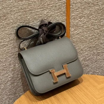 Hermes Women Constance 19 Bag Epsom Leather-Silver/Gold
