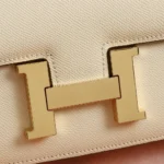 Hermes Women Constance 19 Bag Epsom Leather-White/Gold