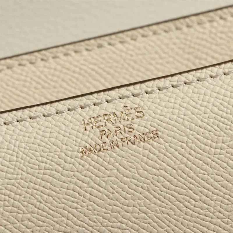 Hermes Women Constance 19 Bag Epsom Leather-White/Gold