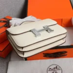 Hermes Women Constance 19 Bag Epsom Leather-White