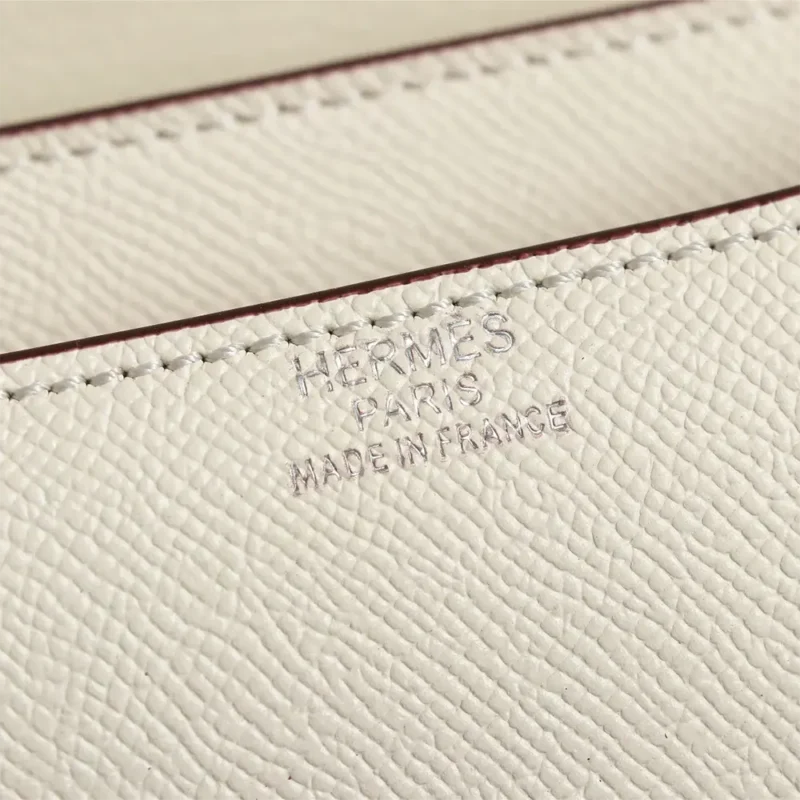 Hermes Women Constance 19 Bag Epsom Leather-White