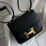 Hermes Women Constance 24 Bag Box Leather-Black/Gold