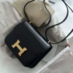 Hermes Women Constance 24 Bag Box Leather-Black/Gold