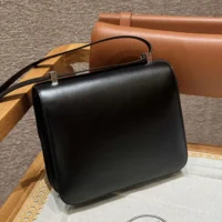 Hermes Women Constance 24 Bag Box Leather-BlackSilver (10)