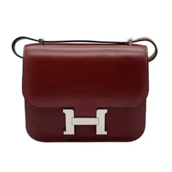 Hermes Women Constance 24 Bag Box Leather-Maroon
