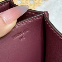Hermes Women Constance 24 Bag Box Leather-MaroonSilver (1)