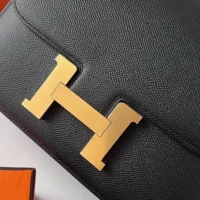 Hermes Women Constance 24 Bag Epsom Leather-BlackGold (2)