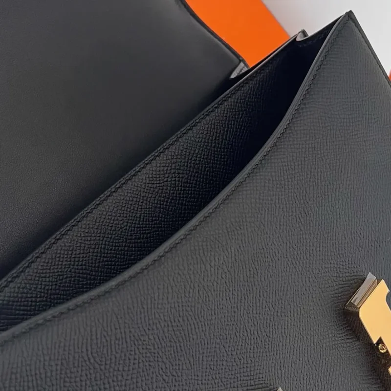 Hermes Women Constance 24 Bag Epsom Leather-Black/Gold