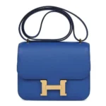 Hermes Women Constance 24 Bag Epsom Leather-Blue