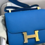 Hermes Women Constance 24 Bag Epsom Leather-Blue