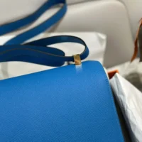 Hermes Women Constance 24 Bag Epsom Leather-BlueGold (1)