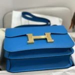 Hermes Women Constance 24 Bag Epsom Leather-Blue