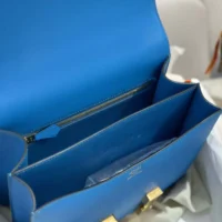 Hermes Women Constance 24 Bag Epsom Leather-BlueGold (1)