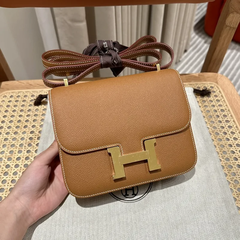 Hermes Women Constance 24 Bag Epsom Leather-Brown