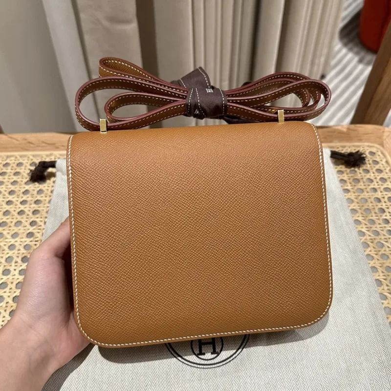 Hermes Women Constance 24 Bag Epsom Leather-Brown