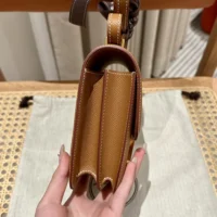 Hermes Women Constance 24 Bag Epsom Leather-BrownGold (1)
