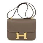 Hermes Women Constance 24 Bag Epsom Leather-Gray