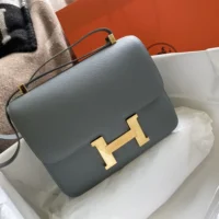 Hermes Women Constance 24 Bag Epsom Leather-GreyGold (1)