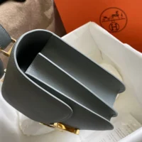 Hermes Women Constance 24 Bag Epsom Leather-GreyGold (1)