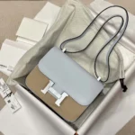 Hermes Women Constance 24 Bag Epsom Leather-Light Blue