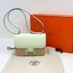 Hermes Women Constance 24 Bag Epsom Leather-Lime/Silver
