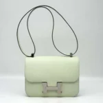 Hermes Women Constance 24 Bag Epsom Leather-Lime/Silver
