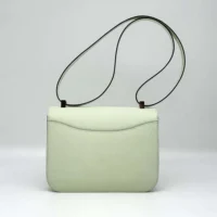 Hermes Women Constance 24 Bag Epsom Leather-LimeSilver (1)