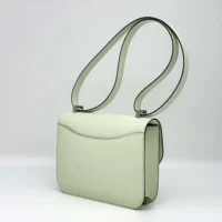 Hermes Women Constance 24 Bag Epsom Leather-LimeSilver (1)