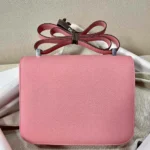 Hermes Women Constance 24 Bag Epsom Leather-Pink/Silver