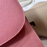 Hermes Women Constance 24 Bag Epsom Leather-PinkSilver (1)