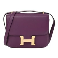 Hermes Women Constance 24 Bag Epsom Leather-Purple