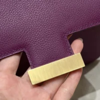 Hermes Women Constance 24 Bag Epsom Leather-PurpleGold (1)