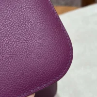 Hermes Women Constance 24 Bag Epsom Leather-PurpleGold (1)