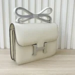 Hermes Women Constance 24 Bag Epsom Leather-White